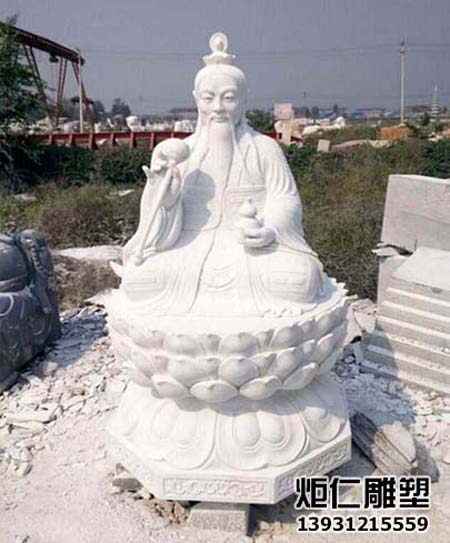 汉白玉石雕三清雕塑
