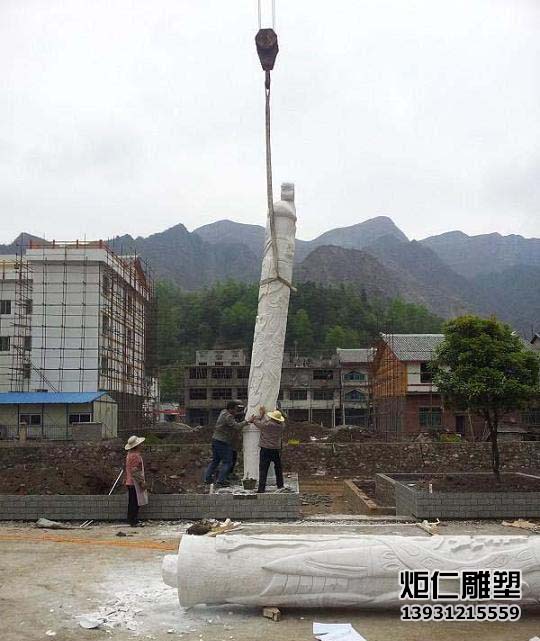 汉白玉石材文化柱制作、安装(图1) 1-220G5112620210.jpg