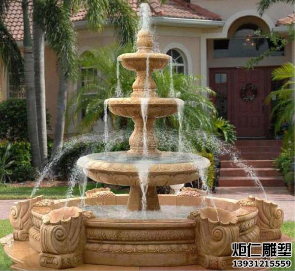 石雕大理石喷泉