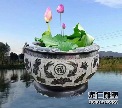 青石仿古石雕鱼缸(图3) 34.jpg