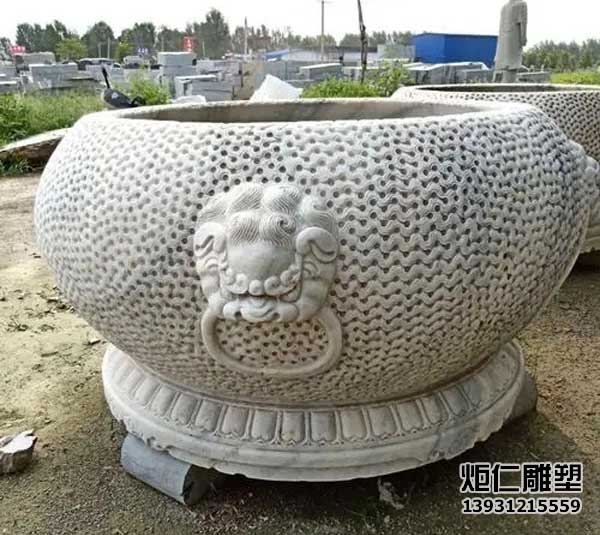 汉白玉做旧石雕花盆(图3) 3.jpg