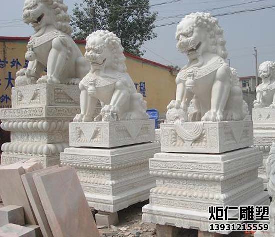 石雕汉白玉狮子(图1) 1.jpg