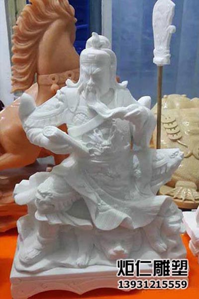 汉白玉关公像工艺品(图2) 4.jpg