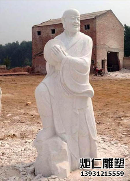 石雕汉白玉罗汉像(图1) 4.jpg