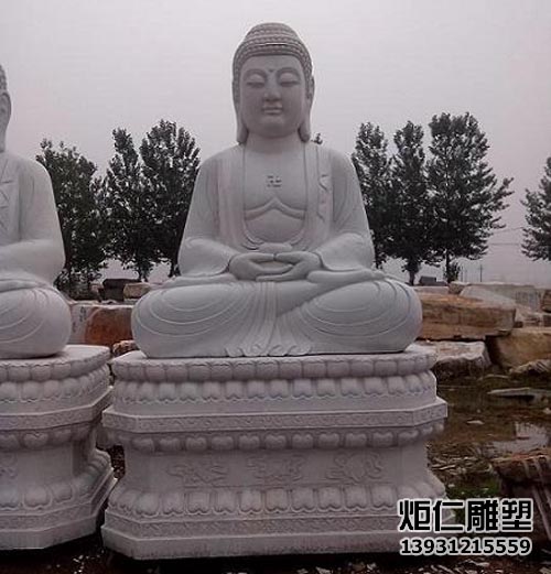 汉白玉石雕三世佛像(图2) 3.jpg